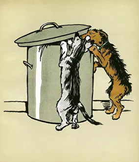 Dustbins: Illustration by Cecil Aldin, Jack and Jill