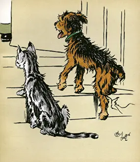 Bedraggled: Illustration by Cecil Aldin, Jack and Jill