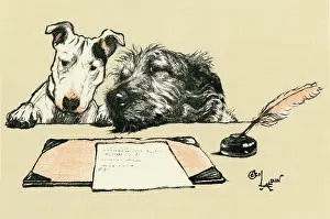 Wolfhound: Illustration by Cecil Aldin, Micky and Cracker
