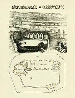 Gatehouse: Illustration by Cecil Aldin, Old Manor Houses