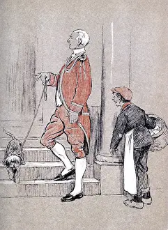 Footman: Illustration by Cecil Aldin, The Snob
