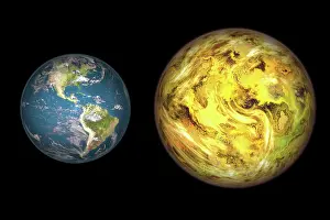 Measurement: Illustration comparing the size of extrasolar planet ?