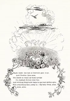 Serenading: Illustration, Cymbeline, by William Shakespeare