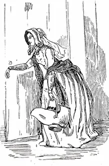 Thackeray: Illustration depicting Becky Sharp