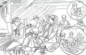 An illustration depicting a scene from the Whitby