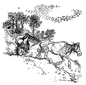 Dragging: Illustration, The Fox and the Horse