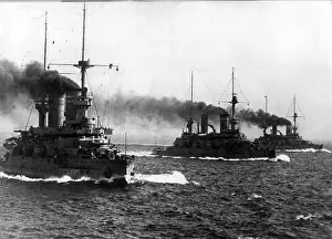 Illustration of the German war fleet, 1907