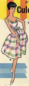 Gingham: Illustration of gingham culottes in Woman's Mirror, 1st Apri