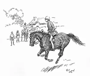 Controlling: Illustration, girl riding with hands in pockets