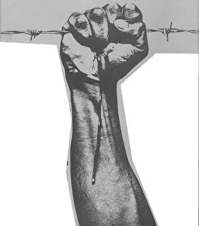 Grips: Illustration of a hand gripping barbed wire, in NME, 14th Au