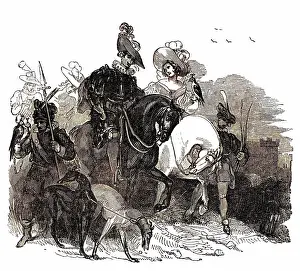 Reenactment: Illustration, Hawking and falconry