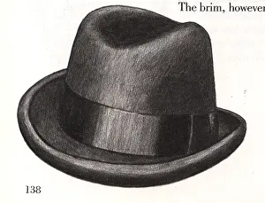 Homburg: Illustration of homburg hat