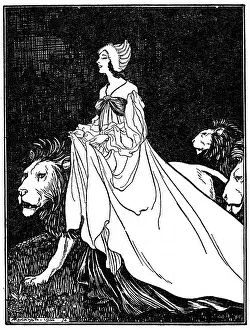 Fairytales: Illustration, The Lady and the Lion