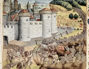 Batte: Illustration of Le Jouvencel. Batte at the