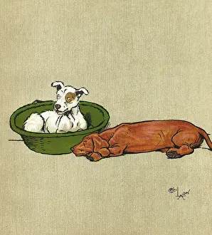 Snoring: Illustration, Merry and Bright, by Cecil Aldin