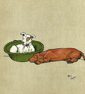 Snoring: Illustration, Merry and Bright, by Cecil Aldin