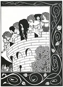 Morte: Illustration to Morte d'Arthur by Aubrey Beardsley