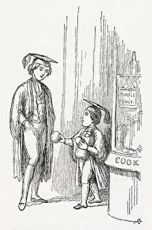 Schoolteacher: Illustration, The Newcomes, by Thackeray