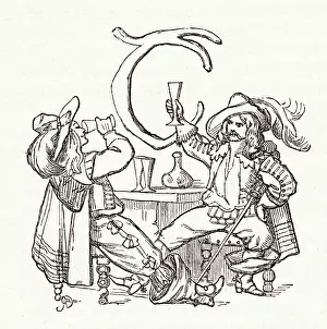 Cavaliers: Illustration, The Newcomes, by Thackeray