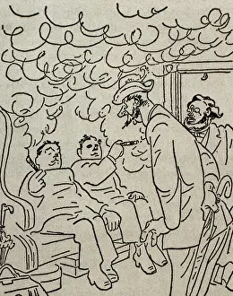 Brat: Illustration by Olaf Gulbransson for the work Lausbubengesch