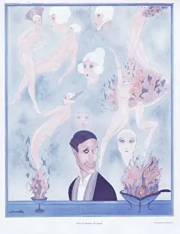 Flamme: Illustration from Paris Plaisirs number 43, February 1926