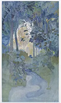 Dreher: Illustration, a path through a wood