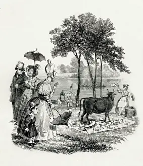 1838: Illustration, A Picnic