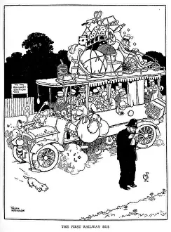 Piled: Illustration, Railway Ribaldry by W Heath Robinson