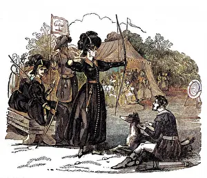Bowmen: Illustration, scene at an archery event
