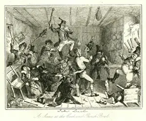 Cock: Illustration, Scene at the Cock and Punch Bowl