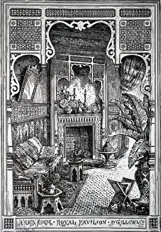 Orientalism: Illustration showing Arab interior by Gillow & Co