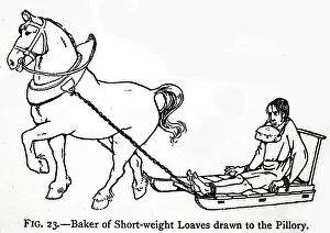 Measure: Illustration showing a baker who has given short