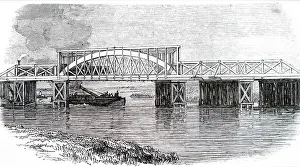 Bardney: Illustration showing Bardney bridge on the Great