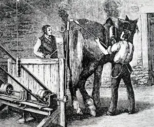 Brushes: Illustration showing belt-driven brushes used