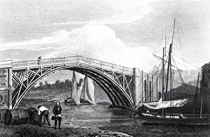 Worcester: Illustration showing The bridge at Stourport, Worcestershire