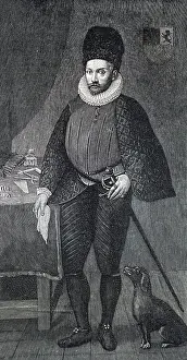 Columbus: Illustration showing Christopher Columbus (1451-1508);