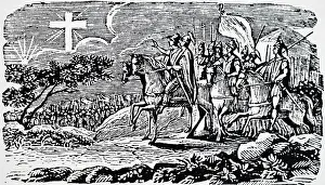 Defeated: Illustration showing CONSTANTINE the Great (ca 274-337);