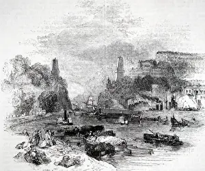 1831: Illustration showing the construction of the Clifton