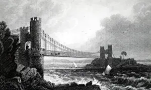 Telford: Illustration showing Conway suspension bridge