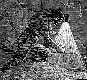 Incandescent: Illustration showing Diver's helmet fitted with