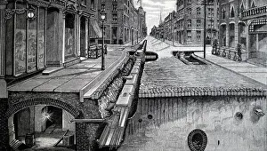 Conduit: Illustration showing Electricity cables laid in