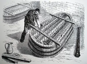 Electroplating: Illustration showing Electroplating in progress