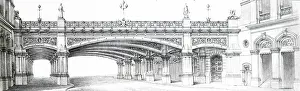 Viaduct: Illustration showing Holborn Viaduct Bridge, London. 1888