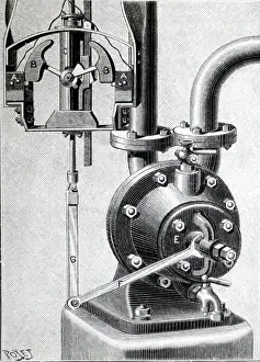 Elevator: Illustration showing Leon Edoux's hydraulic passenger