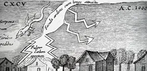 Recorded: Illustration showing Lightning and fireball recorded