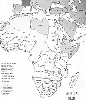 Scrabble: Illustration showing Map of Africa, 1939