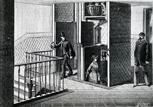 Chambers: Illustration showing PATERNOSTER (cyclic elevator)