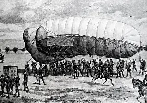 Transporting: Illustration showing Prussians transporting a