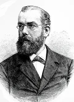 1843: Illustration showing Robert Koch (1843 - 1910);