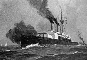 Ironclad: Illustration showing the Royal Navy ship Benbow
